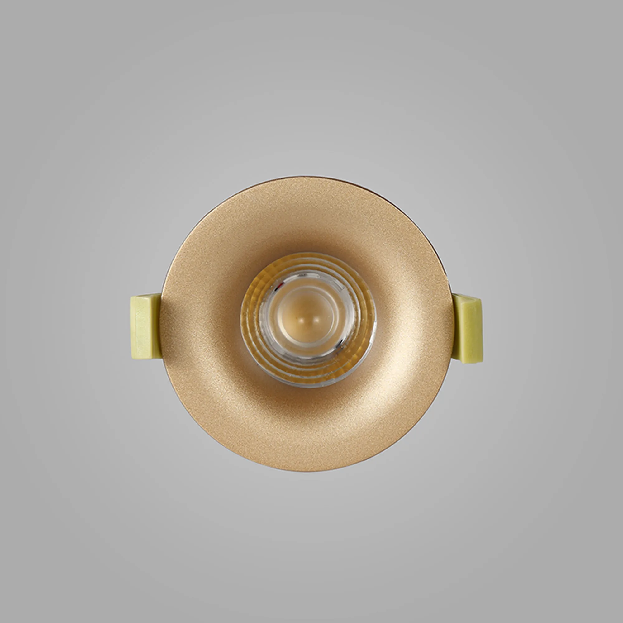 Bruve 9 Tridonic powered 9W 2700K 700lm 36° LED Engine,250mA , CRI>90 LED Engine Champagne Gold Fixed Round Recessed Downlight, Inner Glass cover, IP65 DM201487  Dlux Bruve 9 IP65